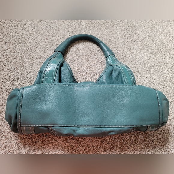 B. Makowsky Hobo Leather Purse - Teal - Picture 3 of 7
